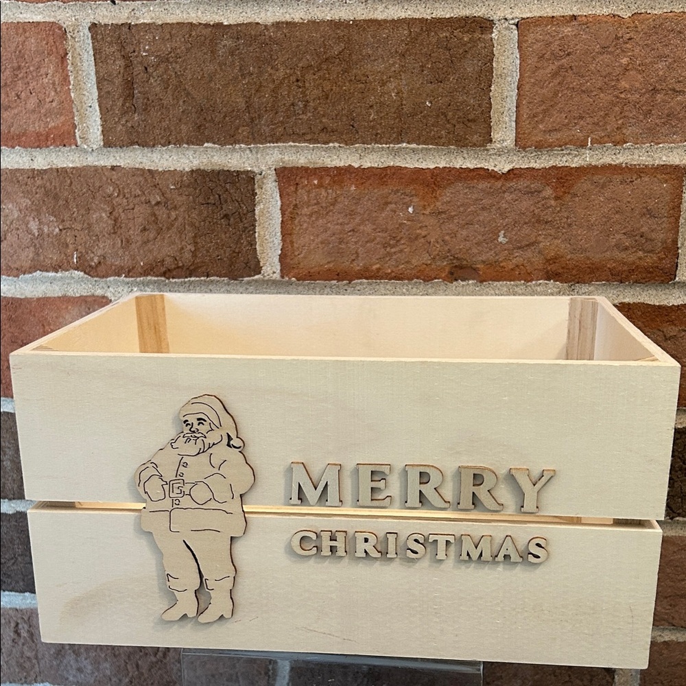 Merry Christmas Wooden Crate